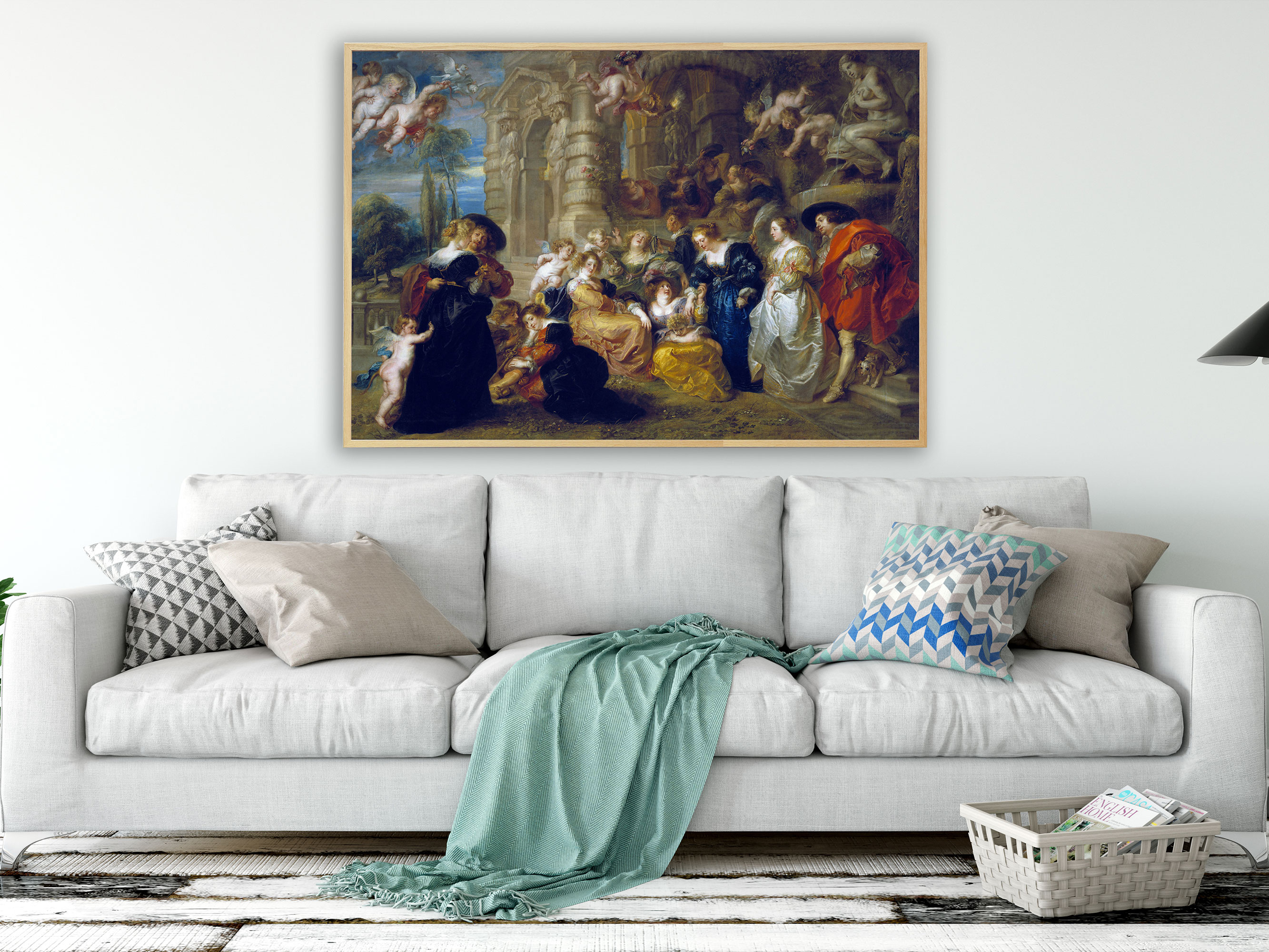 Peter Paul Rubens – Im Garten der Liebe, Bilderrahmen Eiche